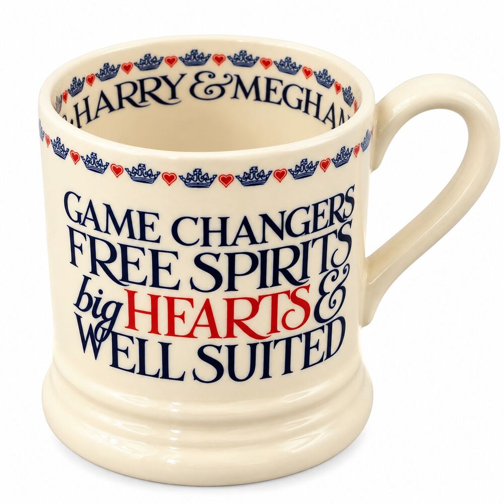 Emma Bridgewater Mug Harry & Meghan May 2018 Game Changers Free Spirits England